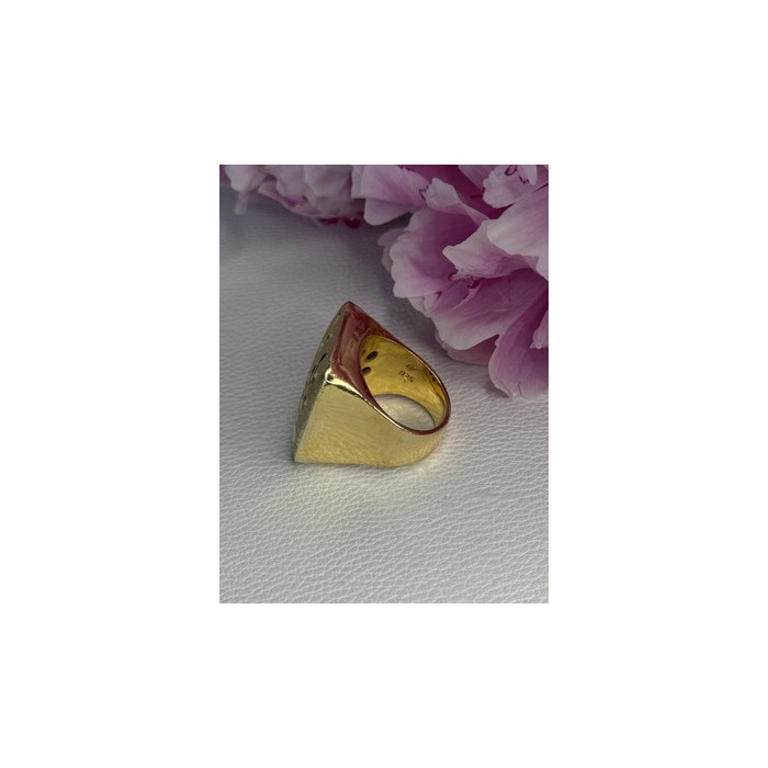 925 Sterling Silver Gold Plated Italy Ring Size 8