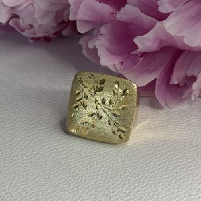 925 Sterling Silver Gold Plated Italy Ring Size 8