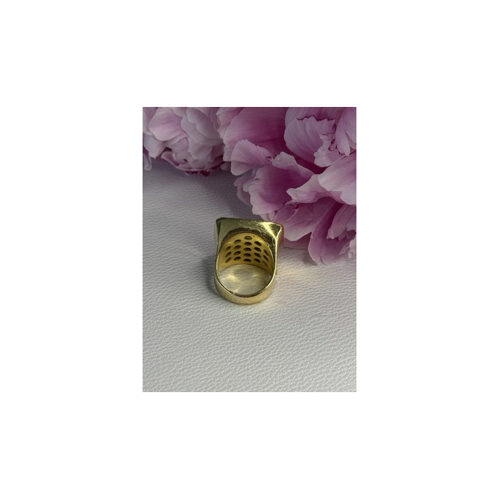 925 Sterling Silver Gold Plated Italy Ring Size 8