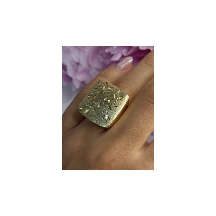 925 Sterling Silver Gold Plated Italy Ring Size 8