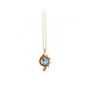 10K / 14 K YELLOW GOLD TOPAZ & DIAMONDS CHAIN WITH PENDANT