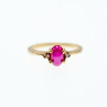 10K Yellow Gold Star Sapphire & Diamonds Ring Size 5.5
