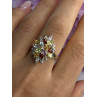 925 Sterling Silver Amethyst Peridot Garnet Topaz Citrine Ring Size 8