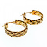 925 Sterling Silver Gold Plated Earrings Italy