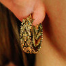 925 Sterling Silver Gold Plated Earrings Italy
