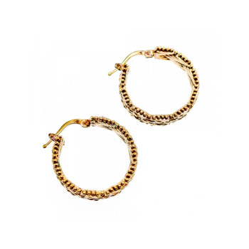 925 Sterling Silver Gold Plated Earrings Italy