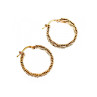 925 Sterling Silver Gold Plated Earrings Italy