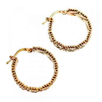 925 Sterling Silver Gold Plated Earrings Italy