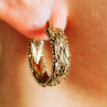 925 Sterling Silver Gold Plated Earrings Italy