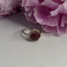 925 Sterling Silver Gold Plated Part Ruby Ring Size 8