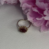 925 Sterling Silver Gold Plated Part Ruby Ring Size 8