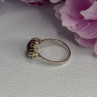 925 Sterling Silver Gold Plated Part Ruby Ring Size 8