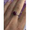 925 Sterling Silver Gold Plated Part Ruby Ring Size 8