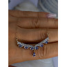 VJL 10K Yellow Gold Tanzanite & Diamond Necklace Length 18 inch