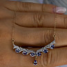 VJL 10K Yellow Gold Tanzanite & Diamond Necklace Length 18 inch
