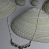 VJL 10K Yellow Gold Tanzanite & Diamond Necklace Length 18 inch