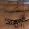VJL 10K Yellow Gold Tanzanite & Diamond Necklace Length 18 inch
