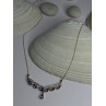VJL 10K Yellow Gold Tanzanite & Diamond Necklace Length 18 inch