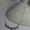 VJL 10K Yellow Gold Tanzanite & Diamond Necklace Length 18 inch