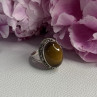 Vintage 925 Sterling Silver Tiger Eye Ring Size 9