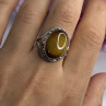 Vintage 925 Sterling Silver Tiger Eye Ring Size 9
