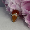 925 Sterling Silver Agate Ring Size 7.5