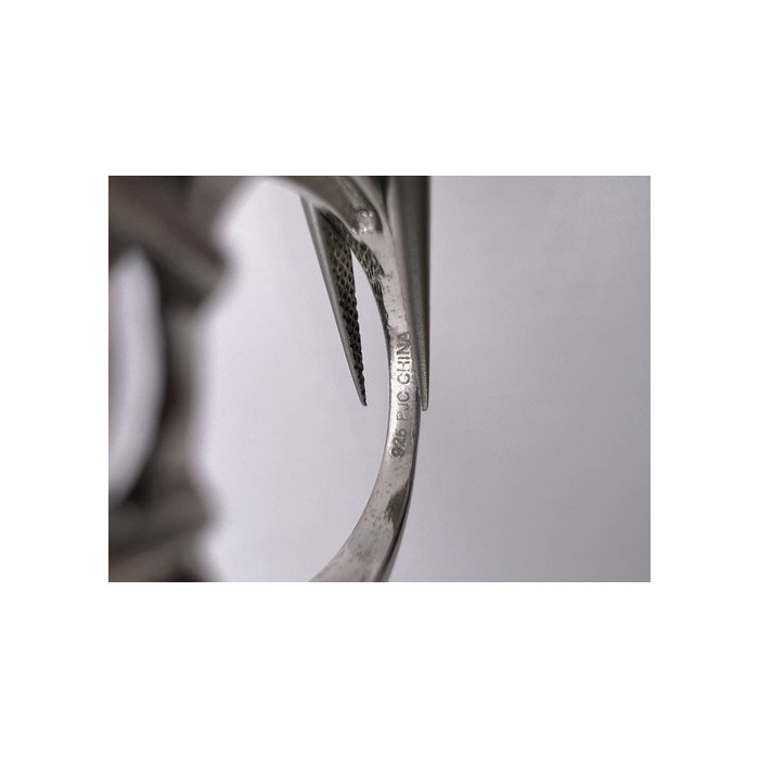 925 Sterling Silver Garnet Ring Size 6