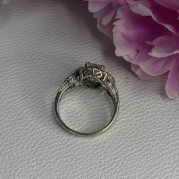 Beautiful 925 Sterling Silver CZ Ring Size 10