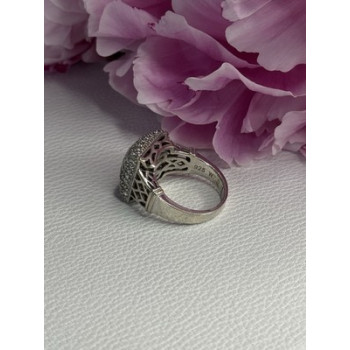 925 Sterling Silver White Sapphire Ring Size 7