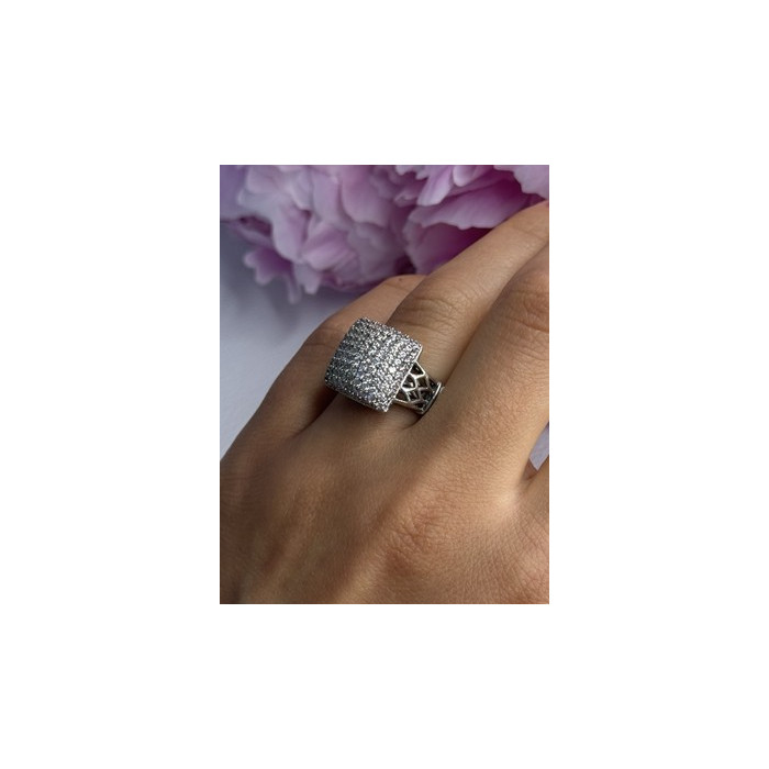 925 Sterling Silver White Sapphire Ring Size 7