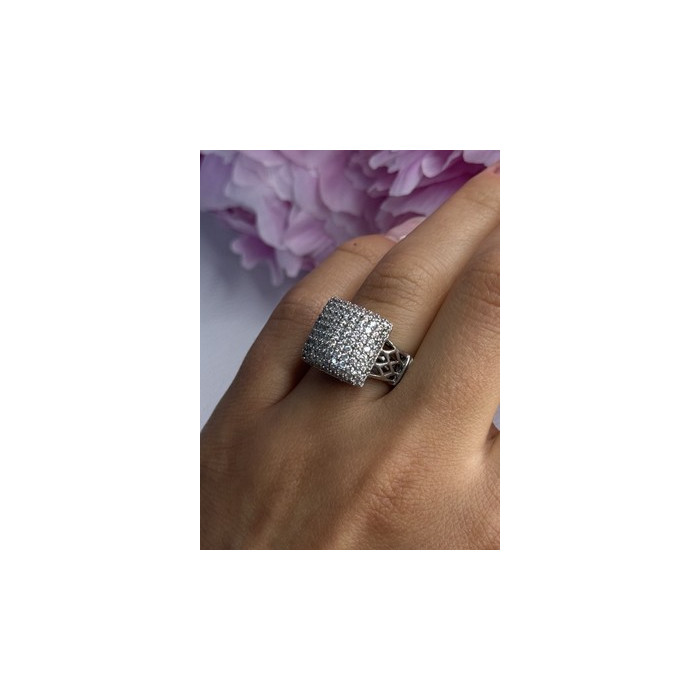 925 Sterling Silver White Sapphire Ring Size 7