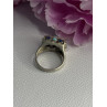 925 Sterling Silver Turquoise & Sodalite Ring Size 7.5