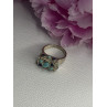 925 Sterling Silver Turquoise & Sodalite Ring Size 7.5
