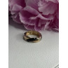 925 Sterling Silver Gold Plated Onyx Ring Size 8