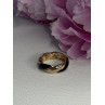 925 Sterling Silver Gold Plated Onyx Ring Size 8