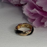 925 Sterling Silver Gold Plated Onyx Ring Size 8