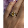 925 Sterling Silver Citrine & Beryl Ring Size 7