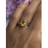 925 Sterling Silver Citrine & Beryl Ring Size 7