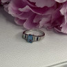 925 Sterling Silver Topaz Sapphire Beryl Ring Size 8