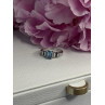 925 Sterling Silver Topaz Sapphire Beryl Ring Size 8