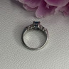 925 Sterling Silver Topaz Sapphire Beryl Ring Size 8