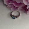 925 Sterling Silver Topaz Sapphire Beryl Ring Size 8
