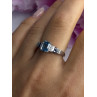 925 Sterling Silver Topaz Sapphire Beryl Ring Size 8