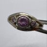 925 Sterling Silver Pink CZ Ring Size 6