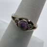 925 Sterling Silver Pink CZ Ring Size 6