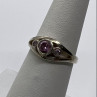 925 Sterling Silver Pink CZ Ring Size 6