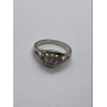 925 Sterling Silver Pink CZ Ring Size 6