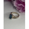 925 Sterling Silver Aquamarine Ring Size 7