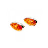 925 Sterling Silver Amber Stud Earrings