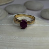 Elegant 10K Yellow Gold Ruby Ring Size 7